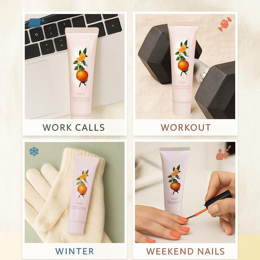 DEMIKI citrus and lemongrass scented label for refreshing daily ritual
