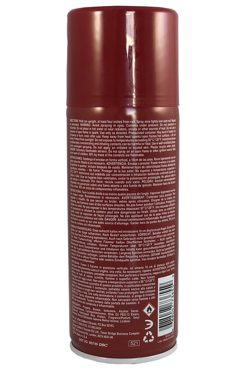 Demert Nail Enamel Dryer 3-pack bottles illustrate a glossy, fast-drying finish for nails.