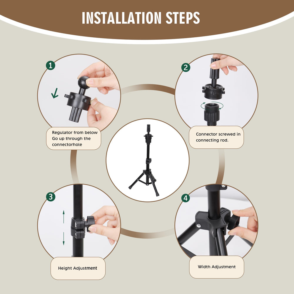 Demides wig stand tripod anti-slip base ensures stable training sessions