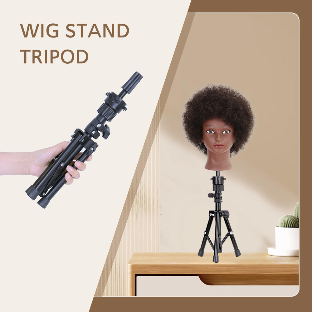Demides wig stand tripod for hairstyling practice and mannequin displays