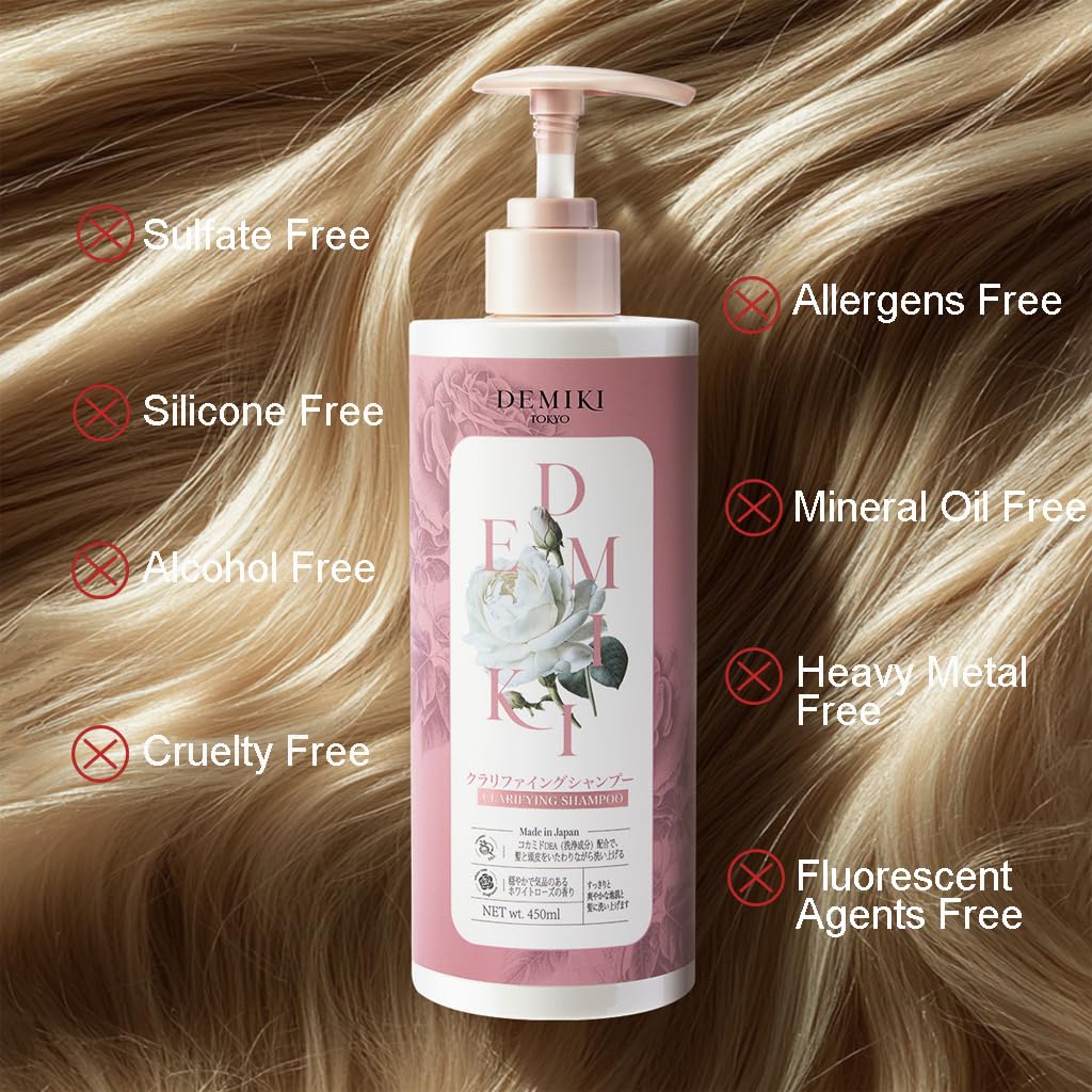 DEMIKI color-treated hair care bottle focuses on color-safe nourishment.