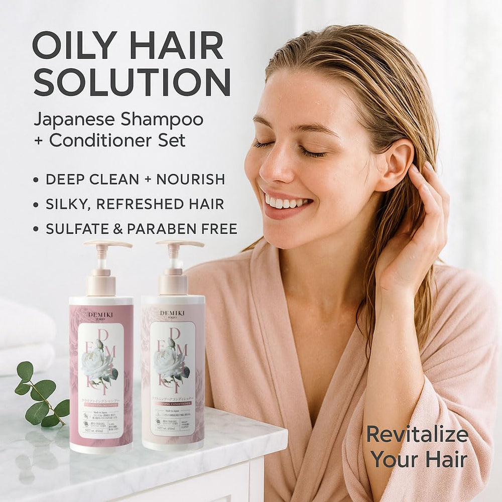 DEMIKI conditioner bottle ready to smooth and refresh post-wash hair.