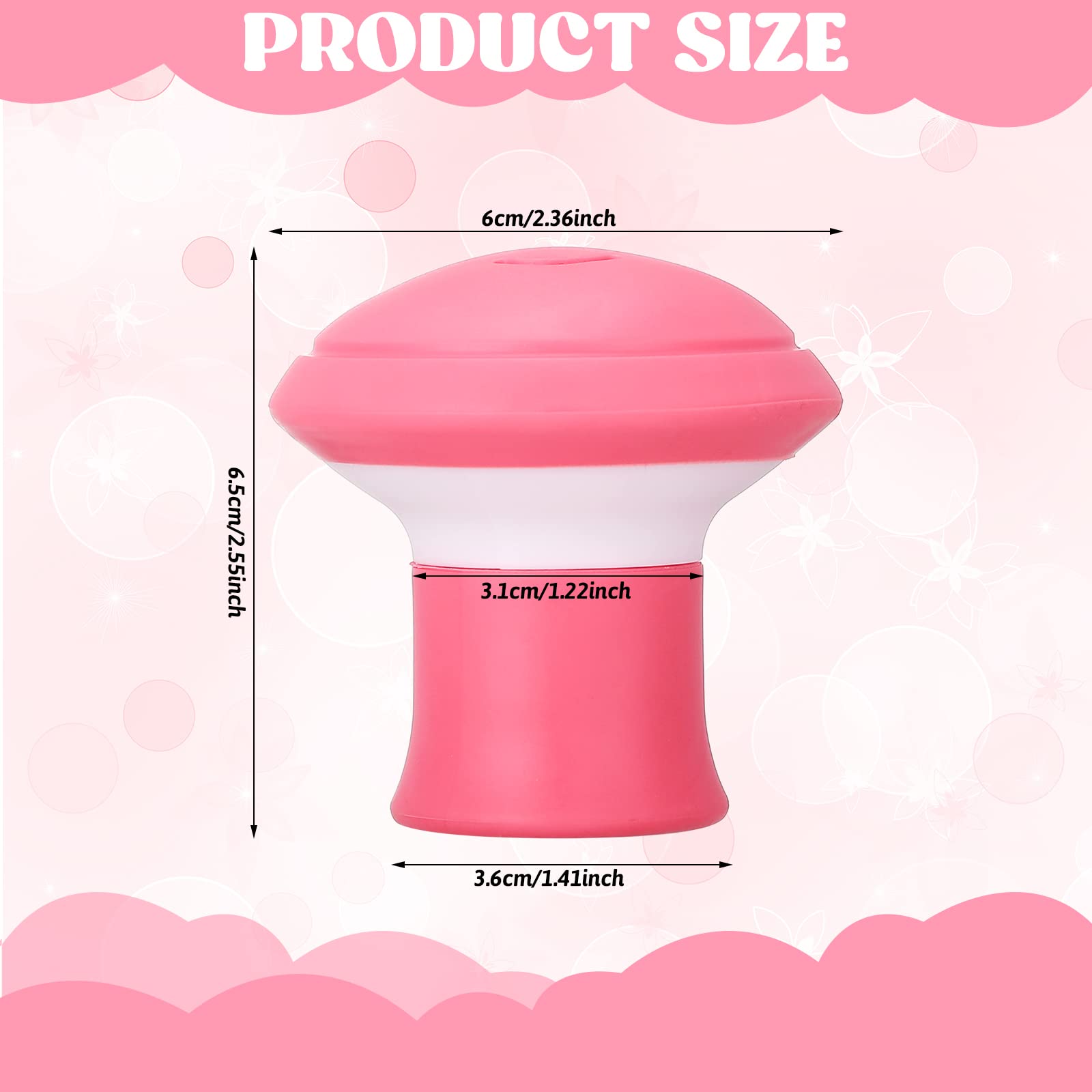 Demissle jaw exerciser pink three-piece package for replacements and sharing.