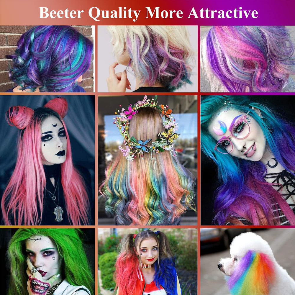 DeMoce Hair Chalk easy wash out with shower cleanup.