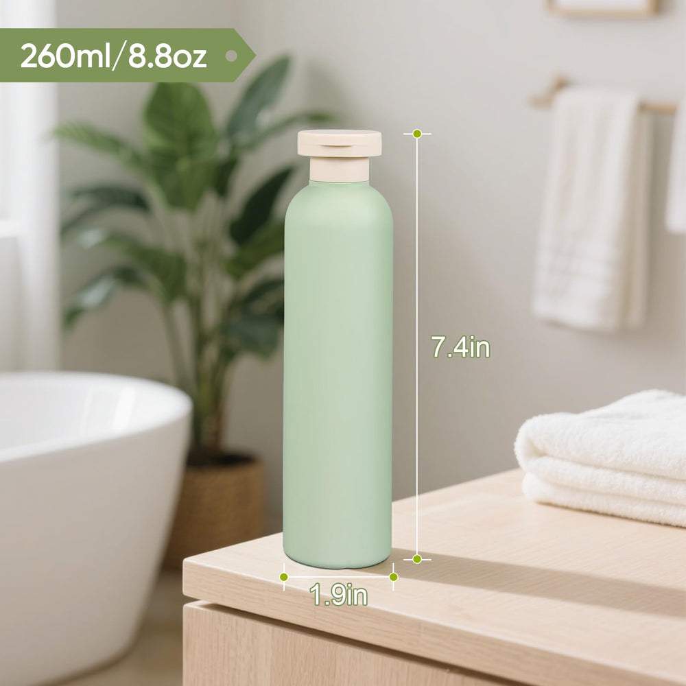 Demora 8.8oz bottles in luggage demonstrating compact storage