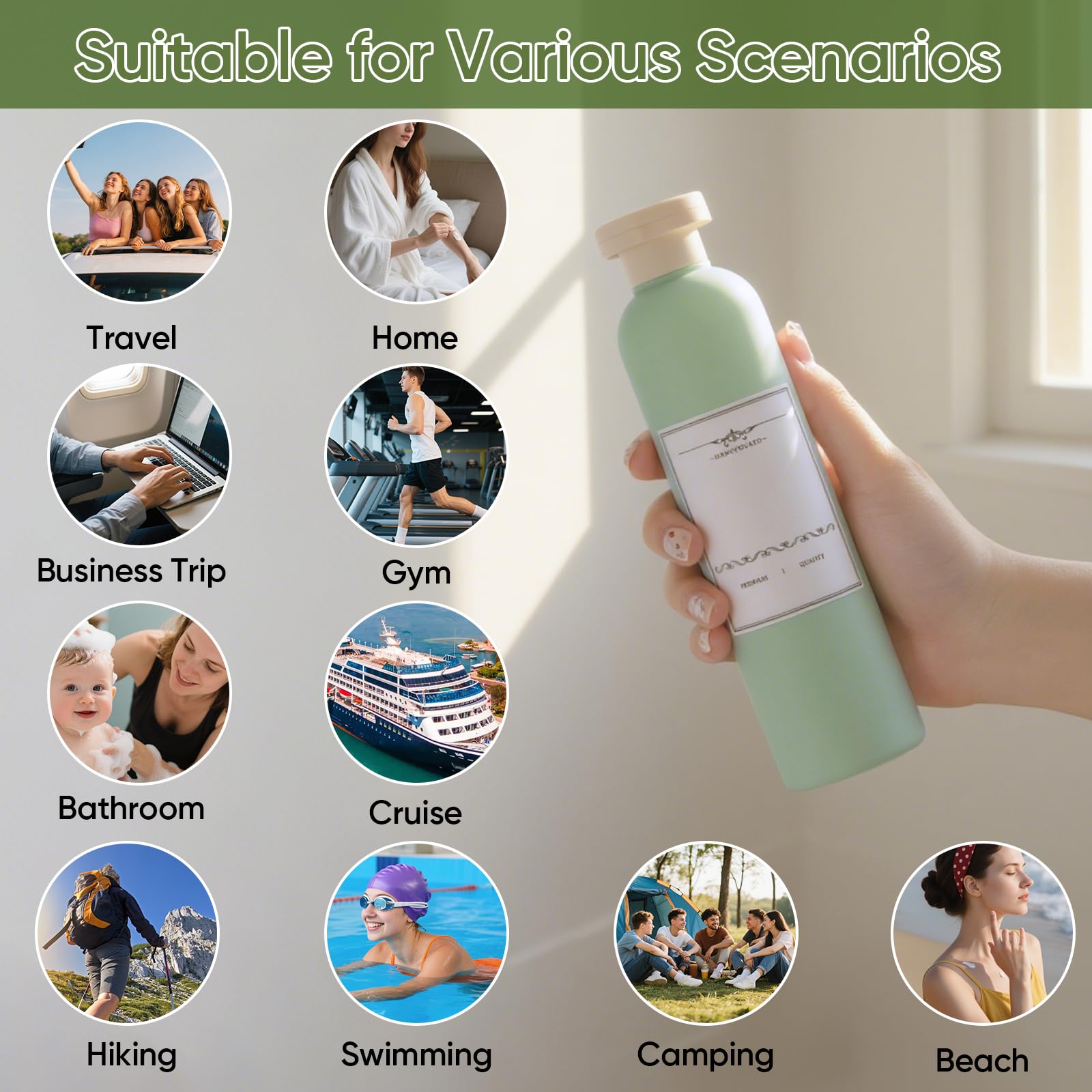 Demora bottles illustrate versatile use for hair, skin, and more