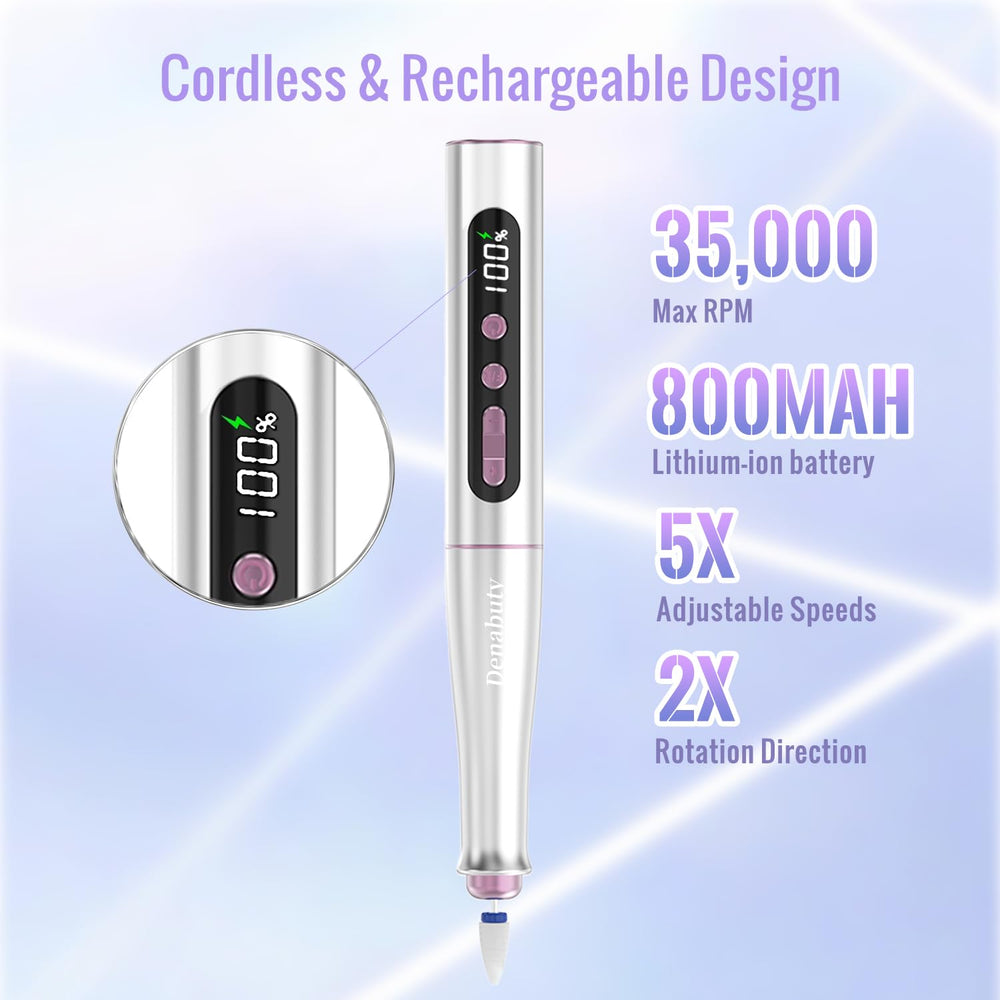 Denabuty 13-in-1 nail file kit assembled for versatile manicure options.