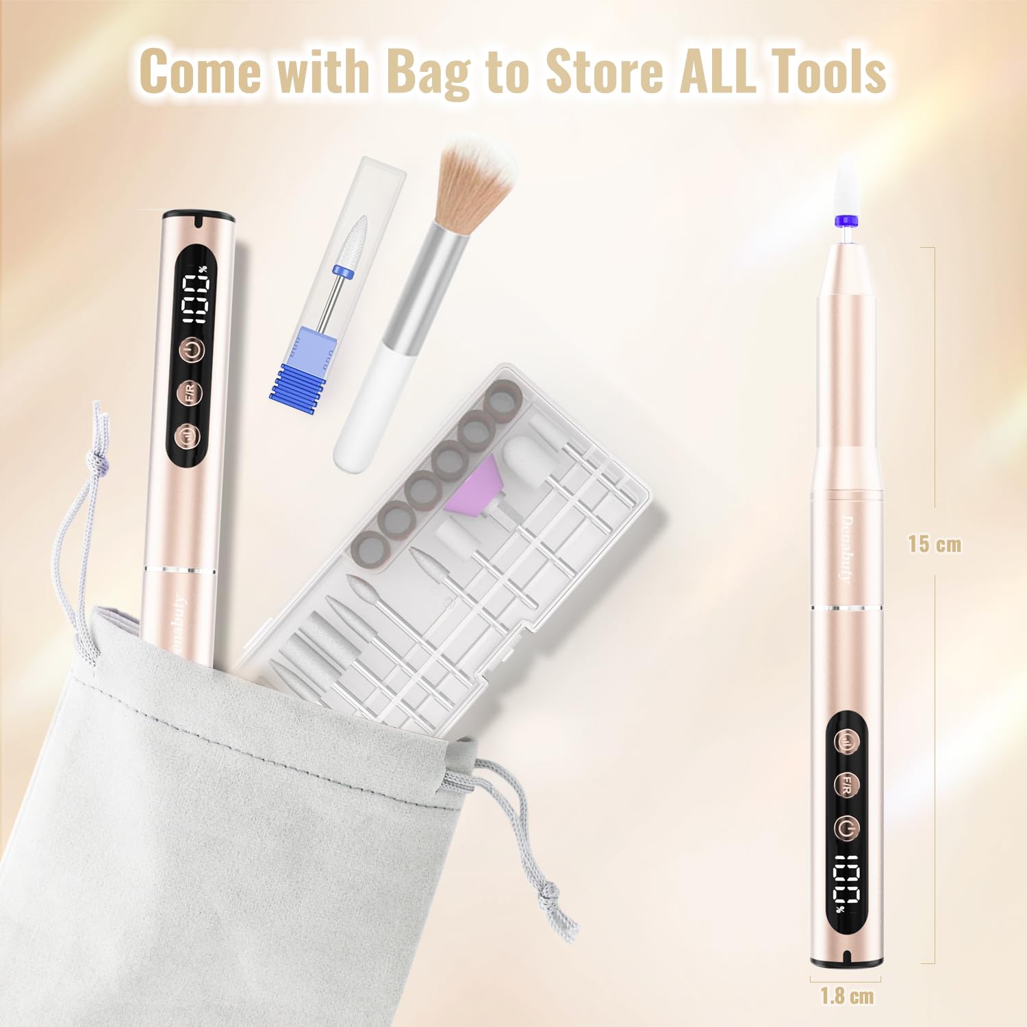 Denabuty professional manicure pedicure kit supports at home salon quality.