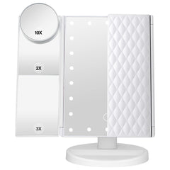 DenCert makeup mirror LED closeup for precise makeup under natural lighting