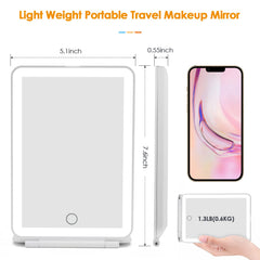 DenCert slim vanity mirror in travel size, easy to pack for daily touchups.