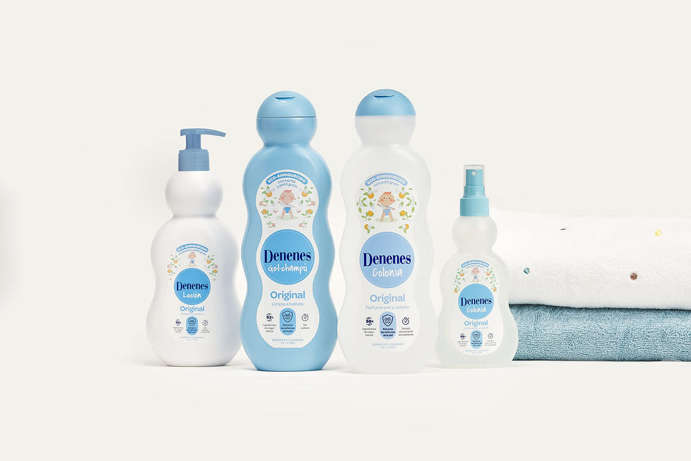 Denenes Baby Cologne on dresser, easy reach for quick refresh between naps