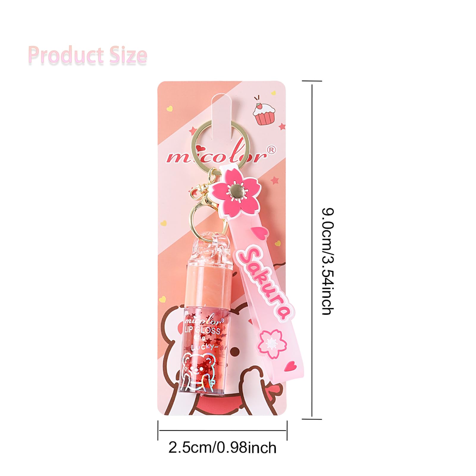 DENESTUP Sakura keychain attached to bag for everyday charm