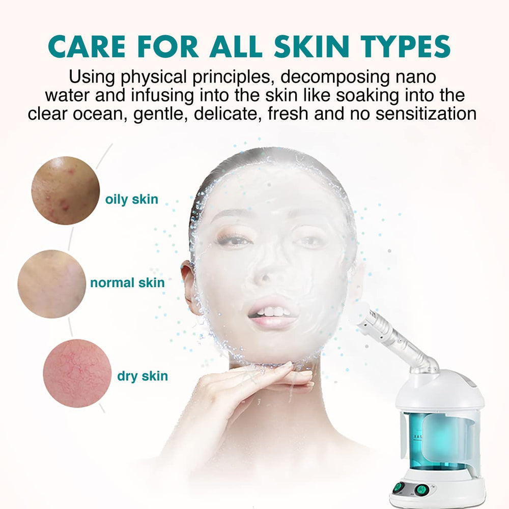Denfany steamer suitable for at-home care and salon use.