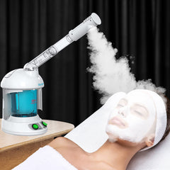 Denfany hair steamer with ozone function promotes deeper cleansing and hydration.
