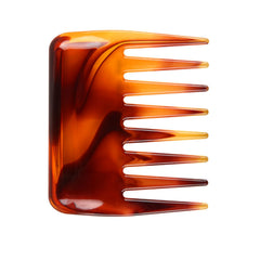 Denlydom mini wide-tooth detangler front view shows gentle glide for curly hair
