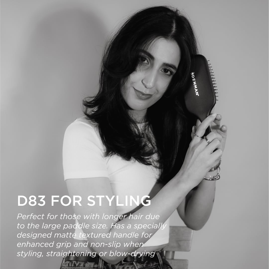 Denman comfort grip handle ergonomic design for extended styling sessions