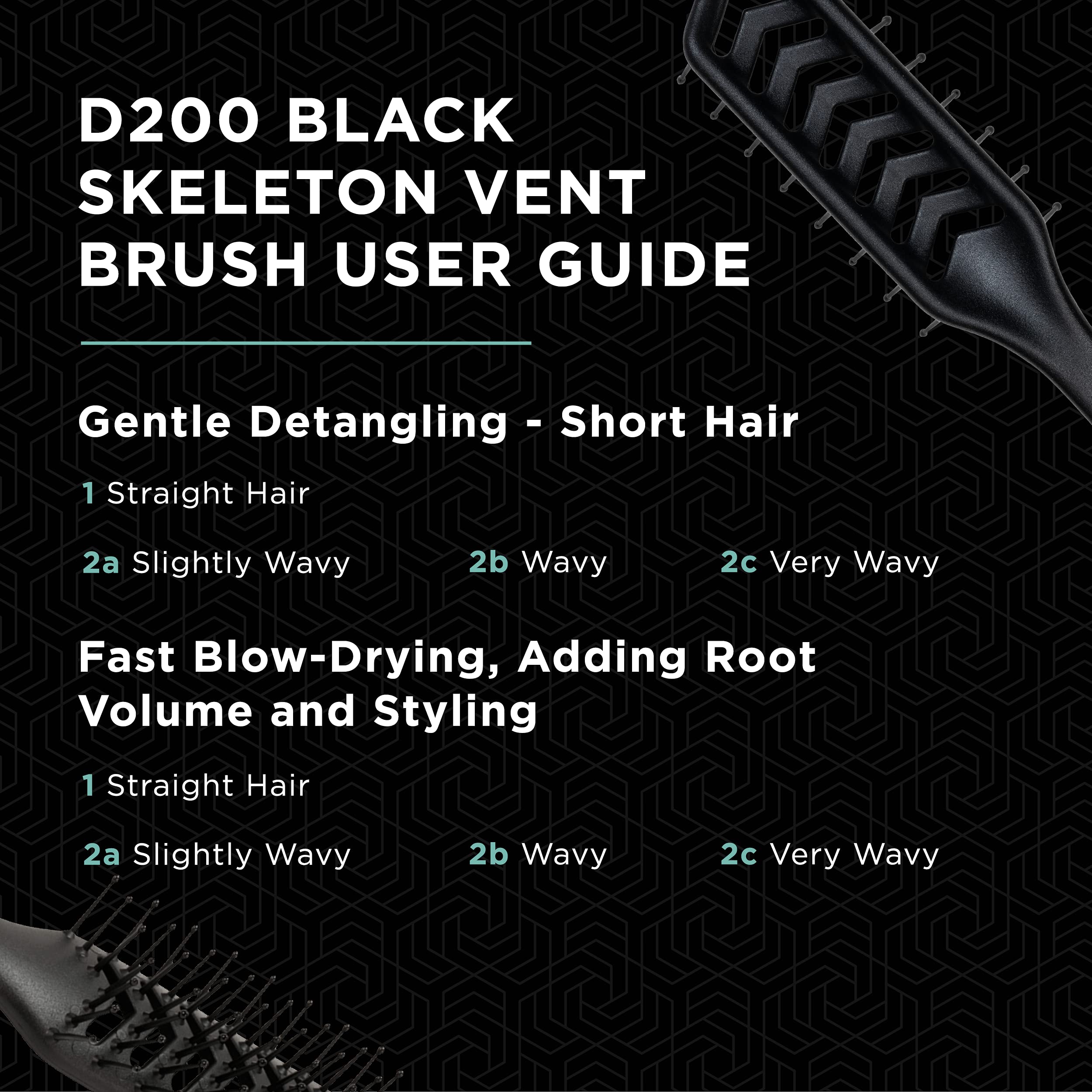 Denman D200 in sleek black delivers a polished final look with added volume.