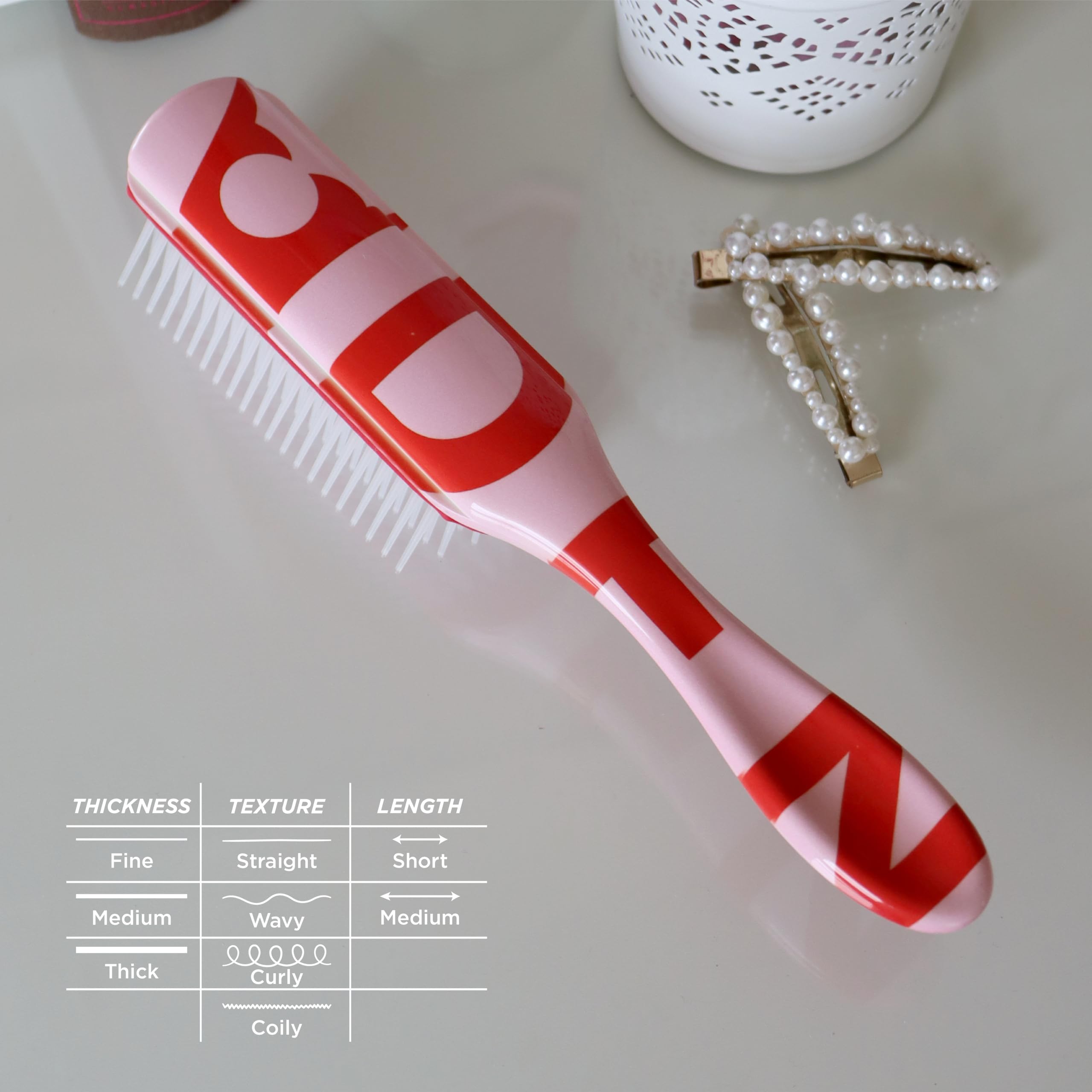 Denman D3 used on wet hair for smooth frizz-minimizing curling results