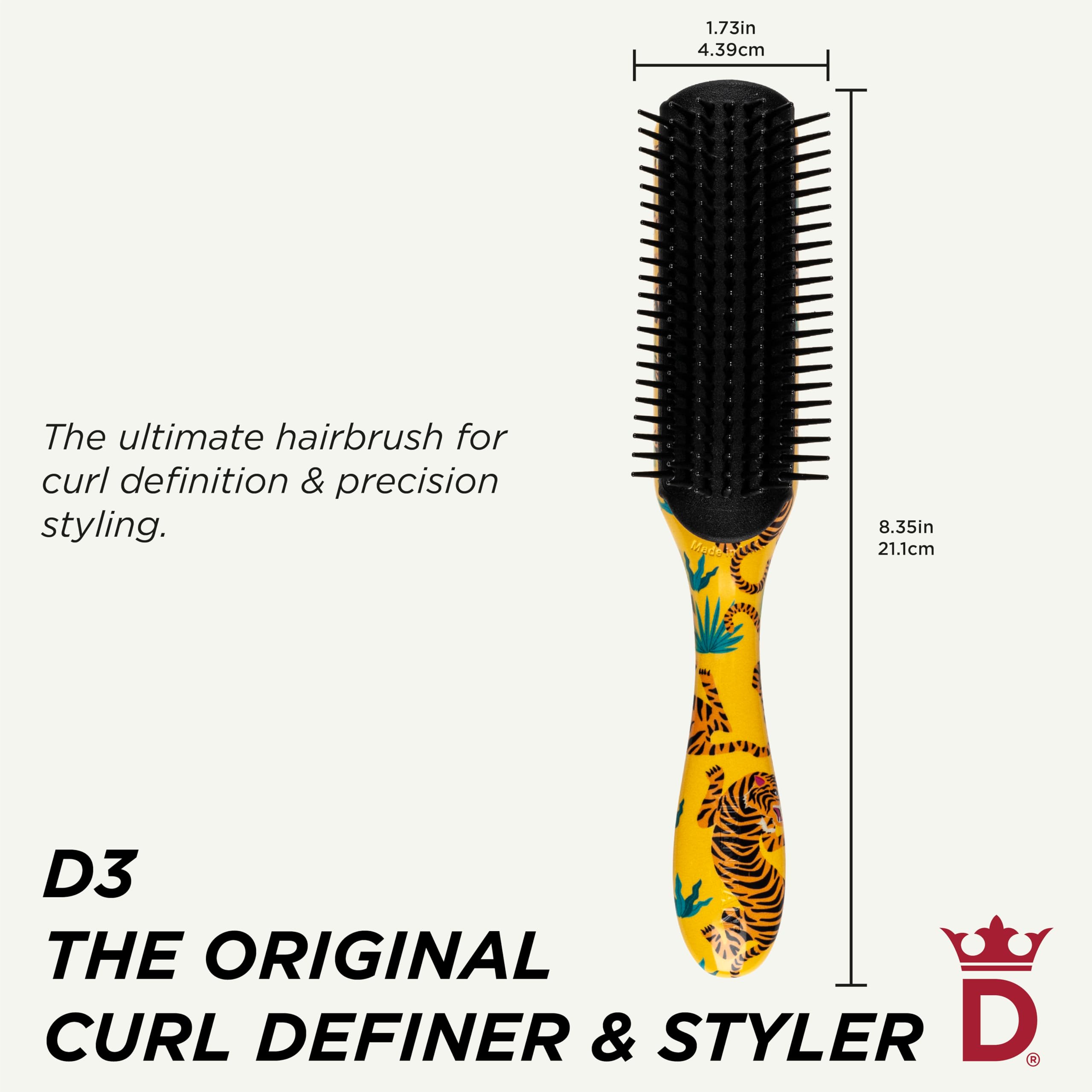 Denman D3 ergonomic handle provides comfortable long styling sessions.