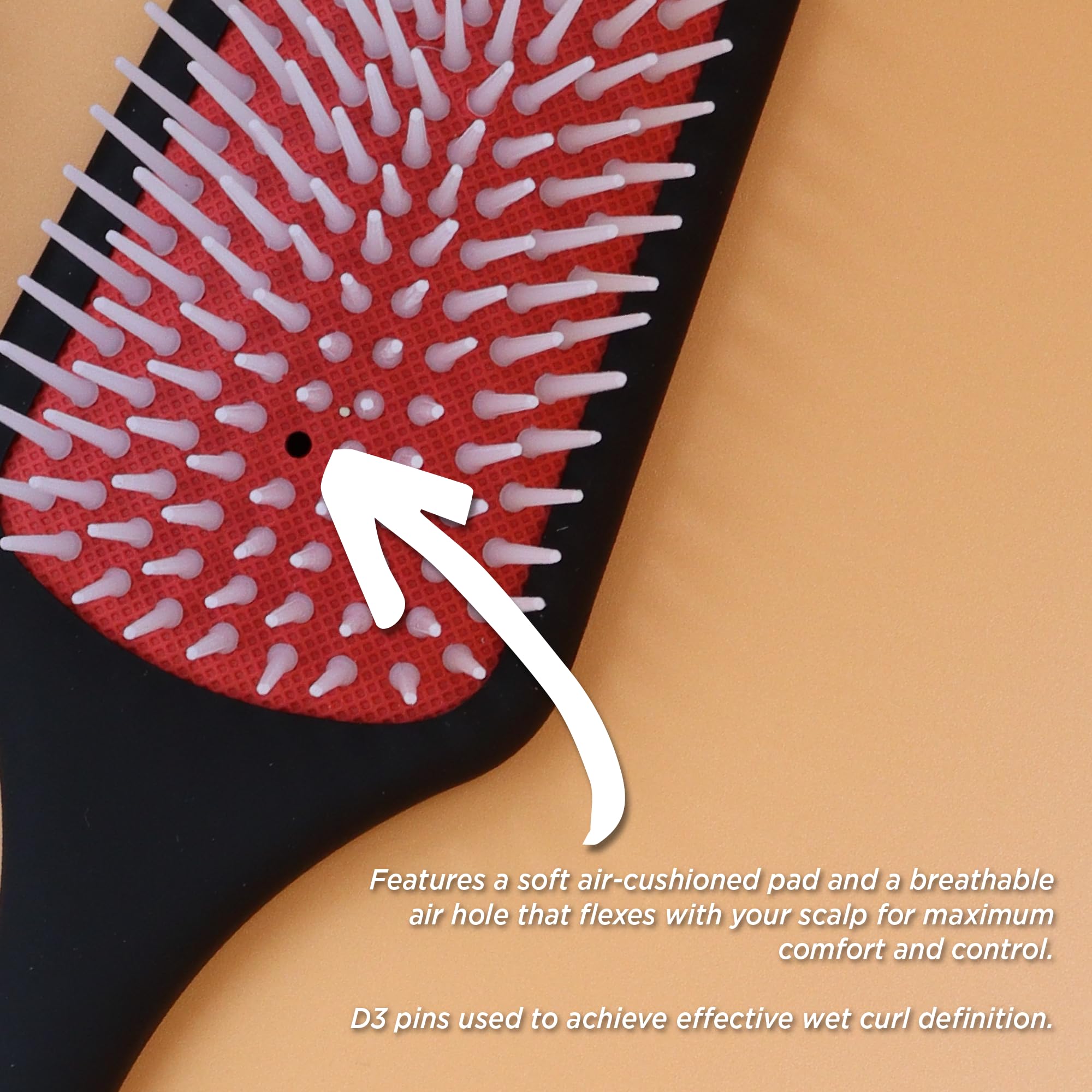 Denman D38 curl-definition pins close-up for defined curls and waves.