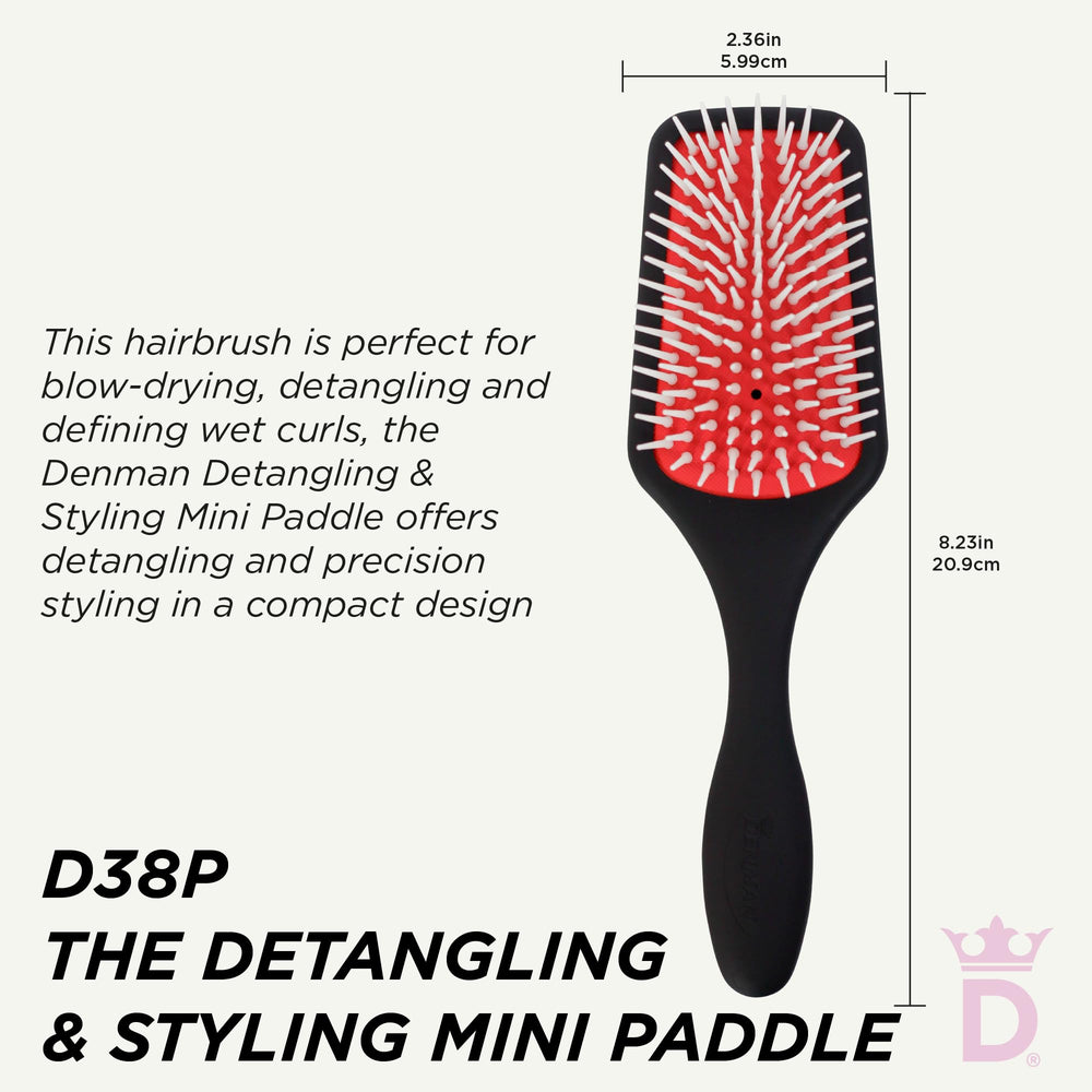 Denman D38 styling pins close-up highlighting comfortable grip during styling.
