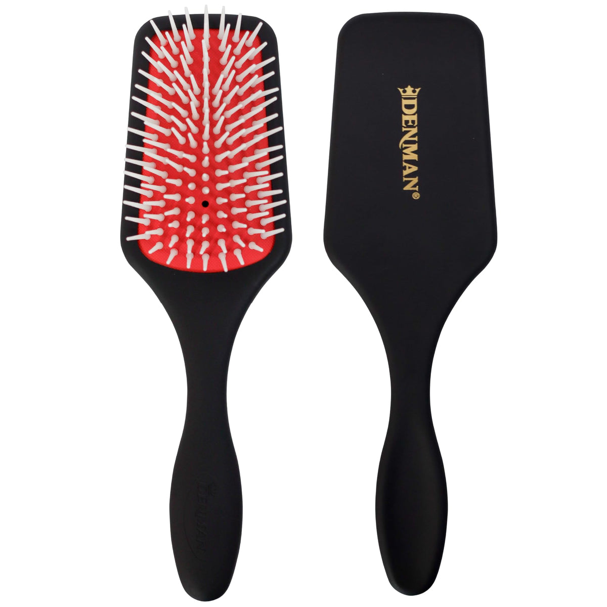 Denman D38 paddle brush in black for smooth detangling and faster styling.