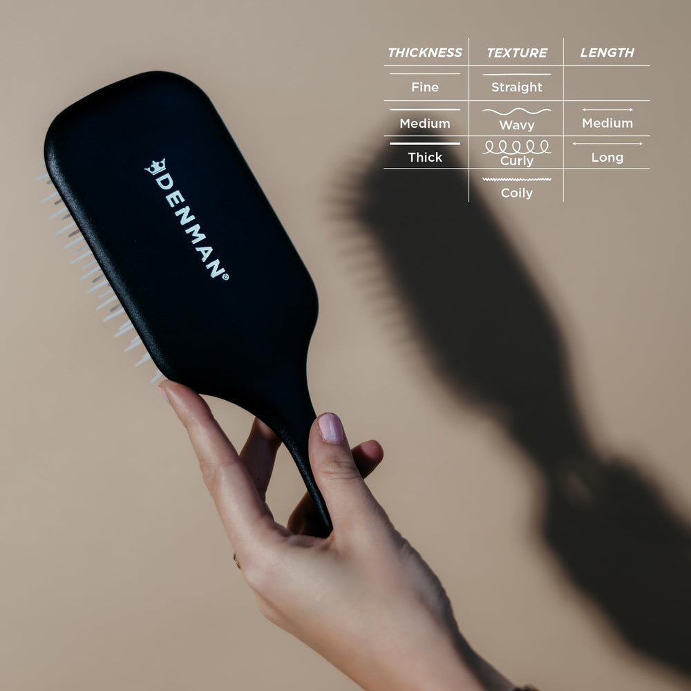 Denman D38 soft-bristles close-up for a soothing brushing experience.