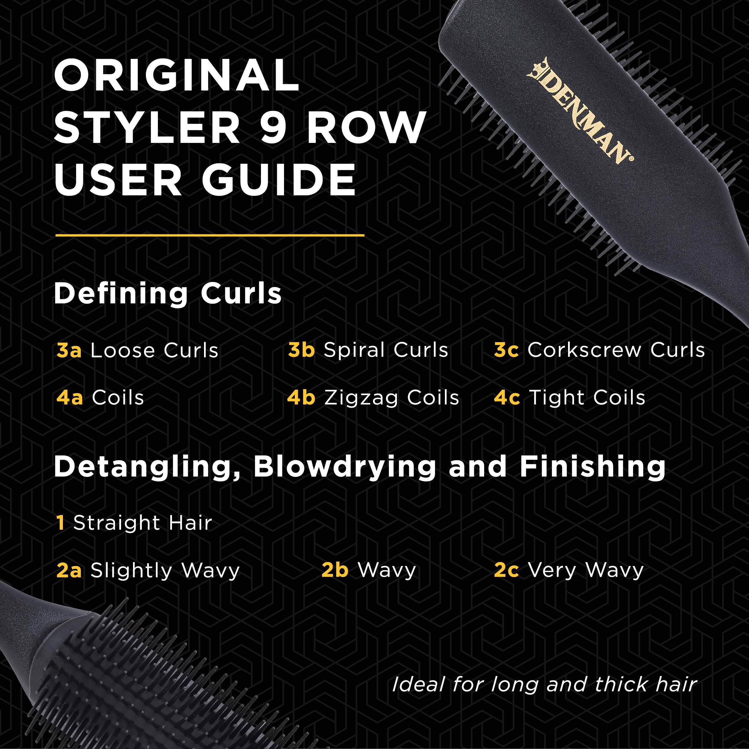 Denman D4 in-action during blow-drying for controlled styling