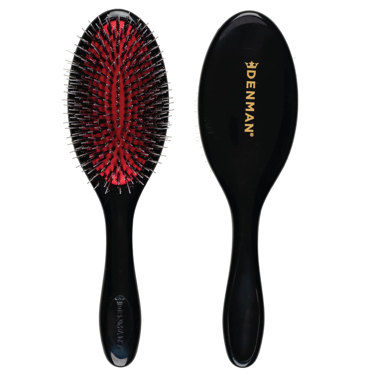 Denman D81M natural bristle glide delivers gentle detangling and shine.