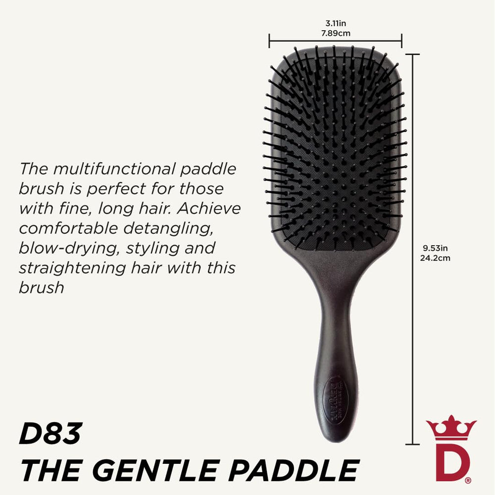 Denman D83 bristles closeup with flexible nylon tips for gentle detangling