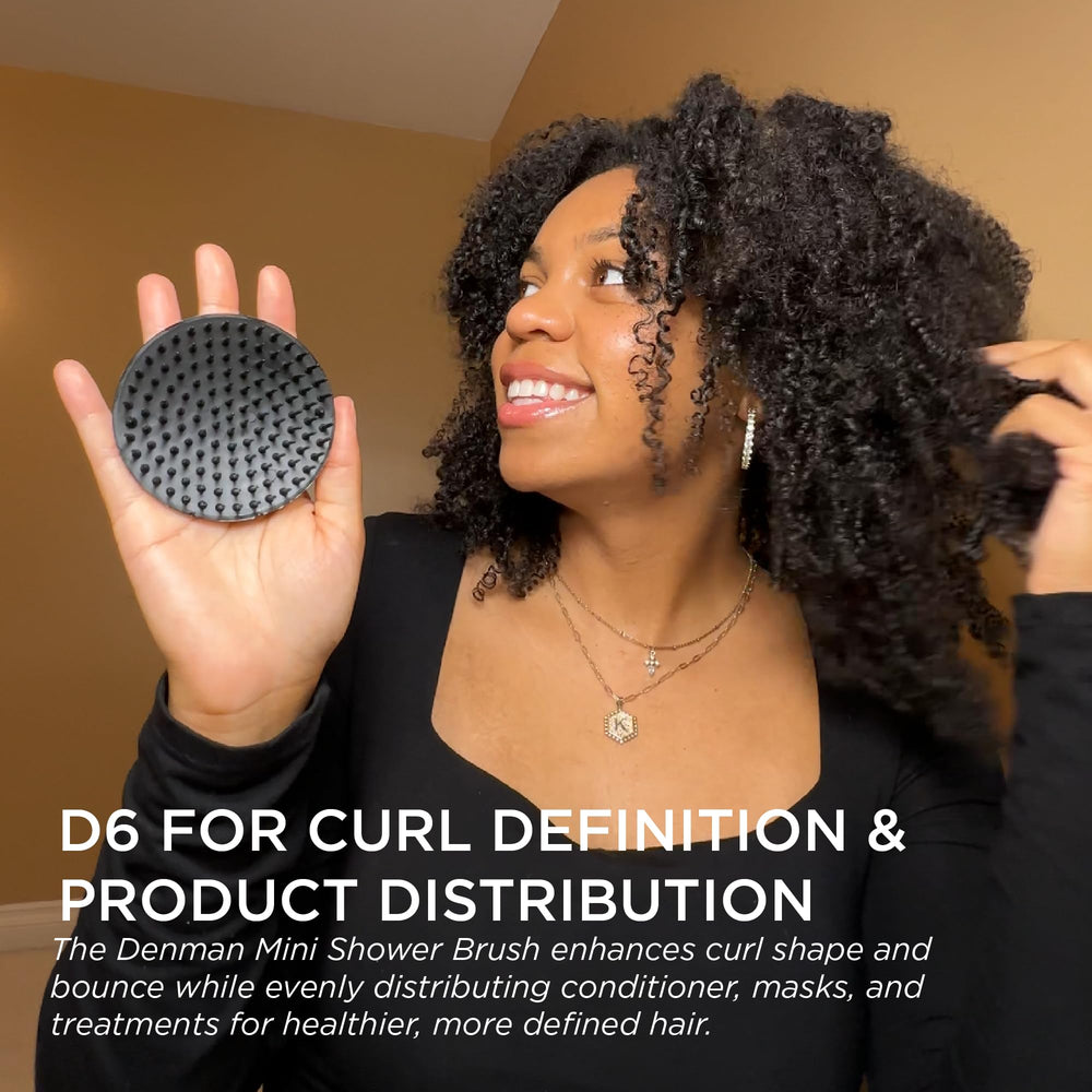 Denman Jack Dean D6 used on curly hair for curl definition