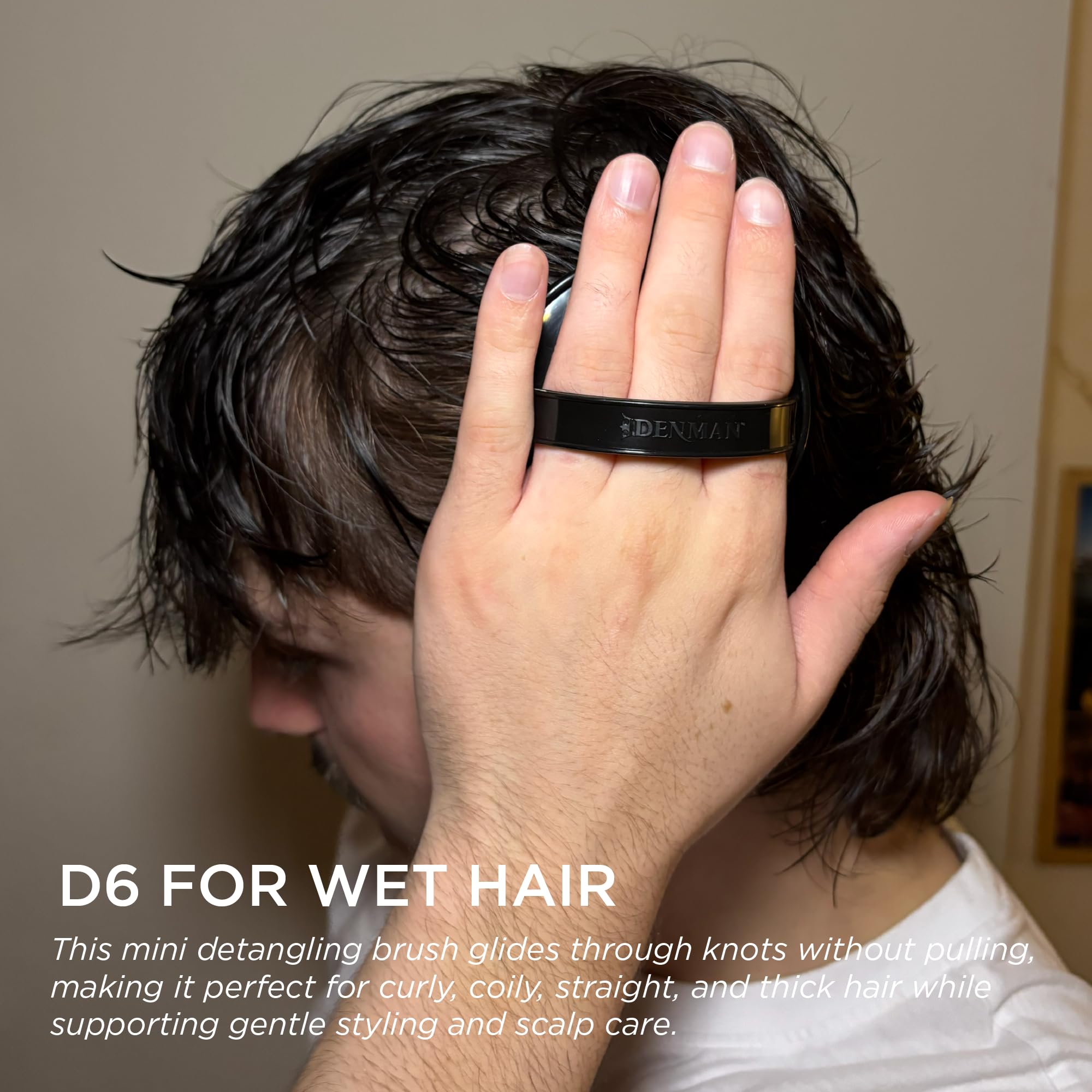 Denman Jack Dean D6 ergonomic hand strap for secure grip