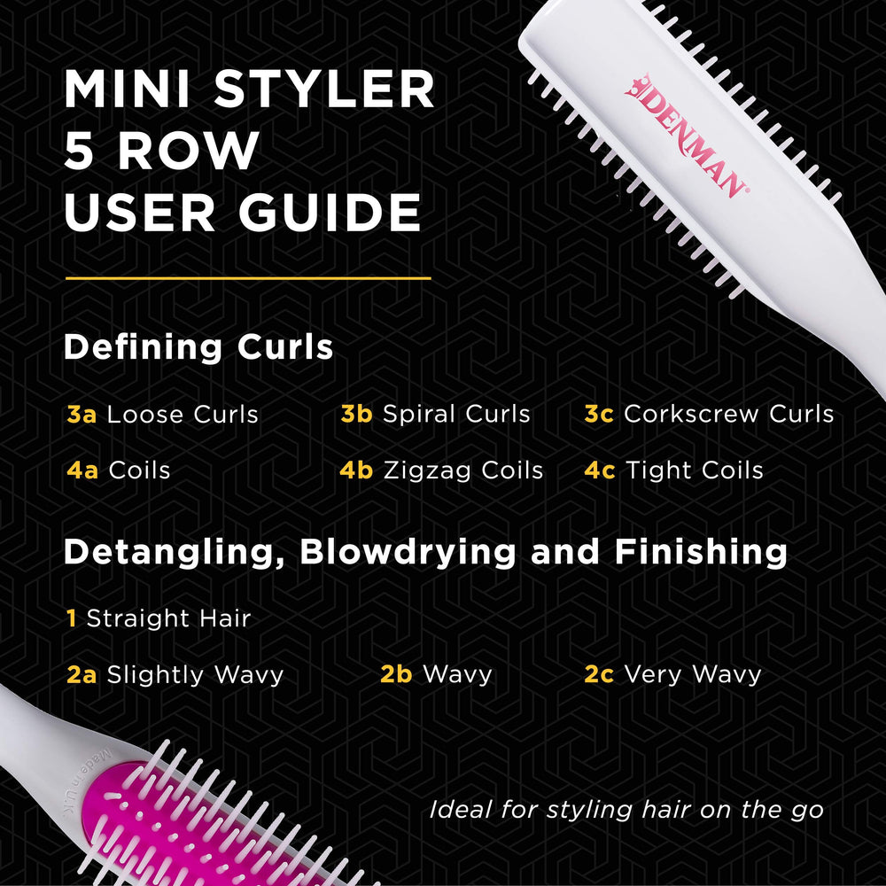 Denman mini styling brush delivers salon-like shine and smoother results at home.