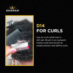 Denman mini brush ideal for short hair and bangs with precise shaping.