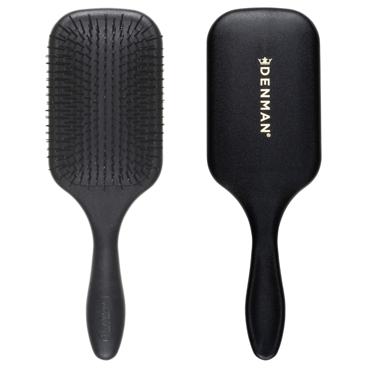 Denman Tangle Tamer Ultra black paddle brush closeup for gentle detangling