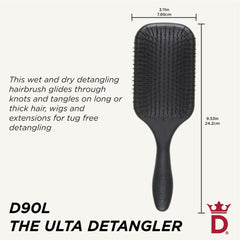 Denman Tangle Tamer Ultra used on wet hair for knot-free styling