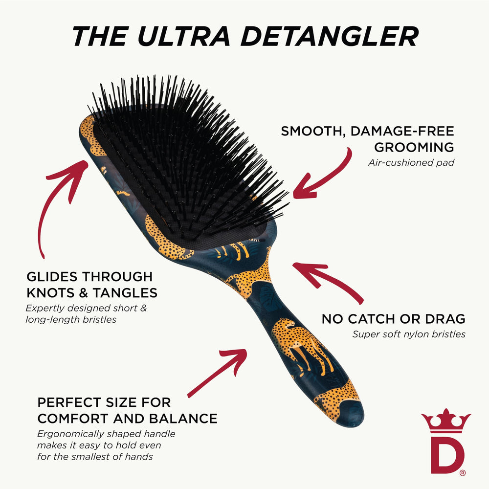 Denman Ultimate Detangling Brush air-cushioned-pad for gentle grooming