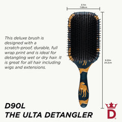 Denman Ultimate Detangling Brush wet-use demonstrates post-shower detangling