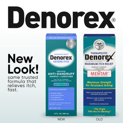 Denorex menthol cooling-tingle delivers instant cooling relief for irritated scalp.
