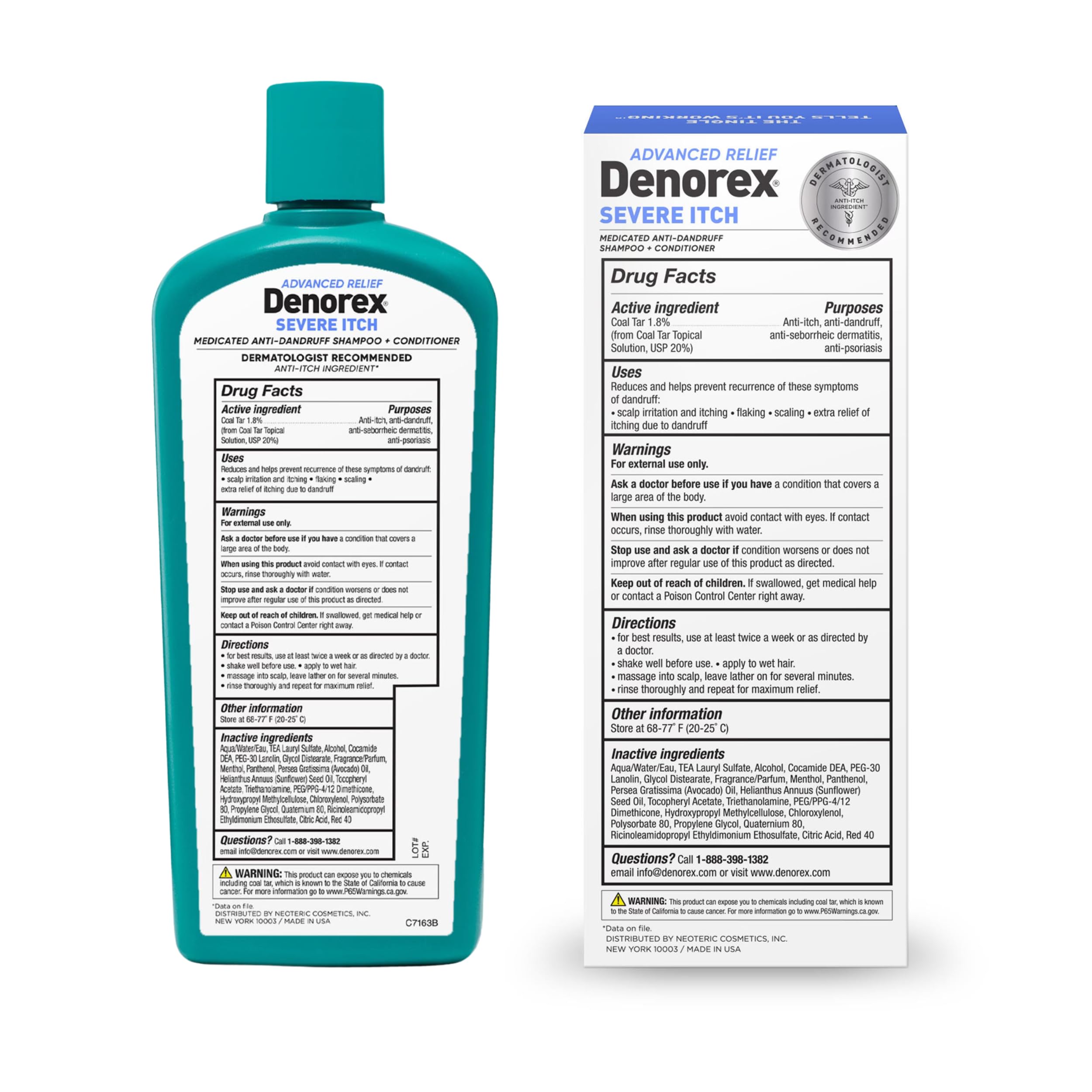 Denorex scalp-relief-routine invites a soothing daily care routine.