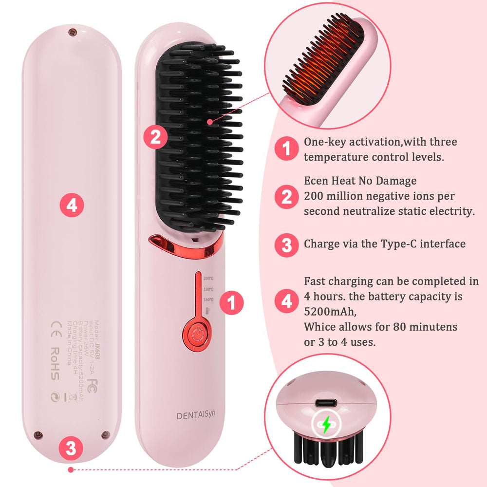 DENTAISyn 5200mAh battery enables up to 45 minutes of cordless styling.