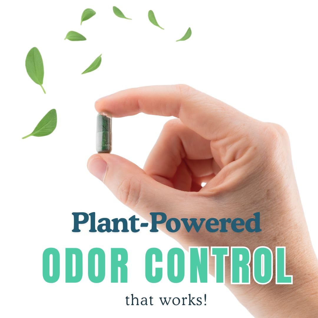 DeoCaps-user-taking-capsules during routine for odor control.