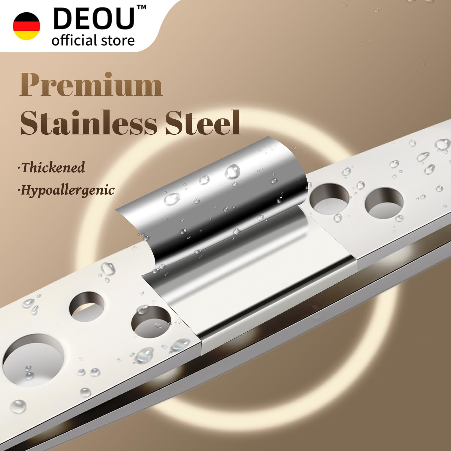DEOU non-slip handle ensures a steady grip during tweezing sessions.