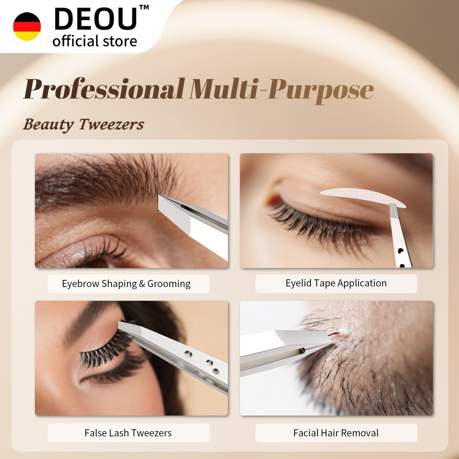 DEOU stainless steel body delivers durable, rust-resistant grooming.