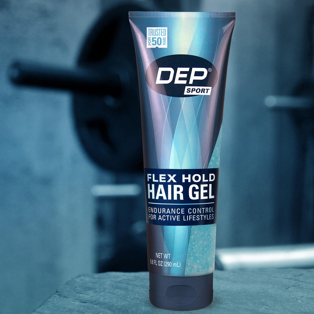 Dep Sport Endurance hair gel pack3 back view highlights travel-friendly box for on-the-go styling