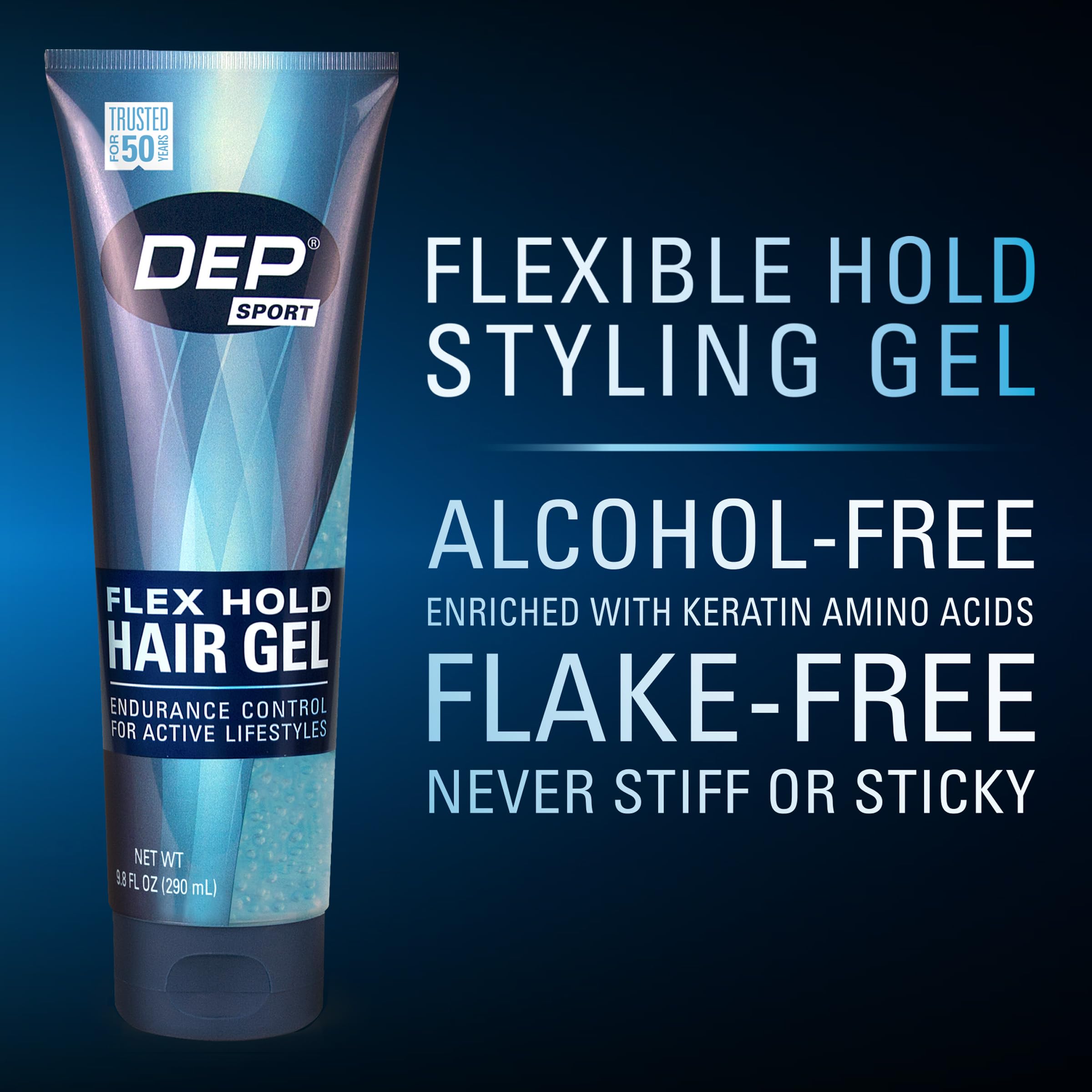Dep Sport Endurance hair gel pack3 side view showing compact gym-pack design for storage