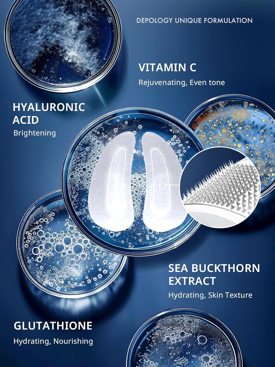 Depology Deepcare+ patches dissolving to release serum during activation
