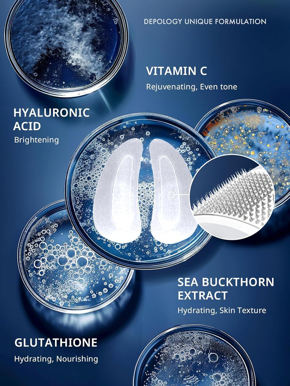 Depology Deepcare+ patches dissolving to release serum during activation
