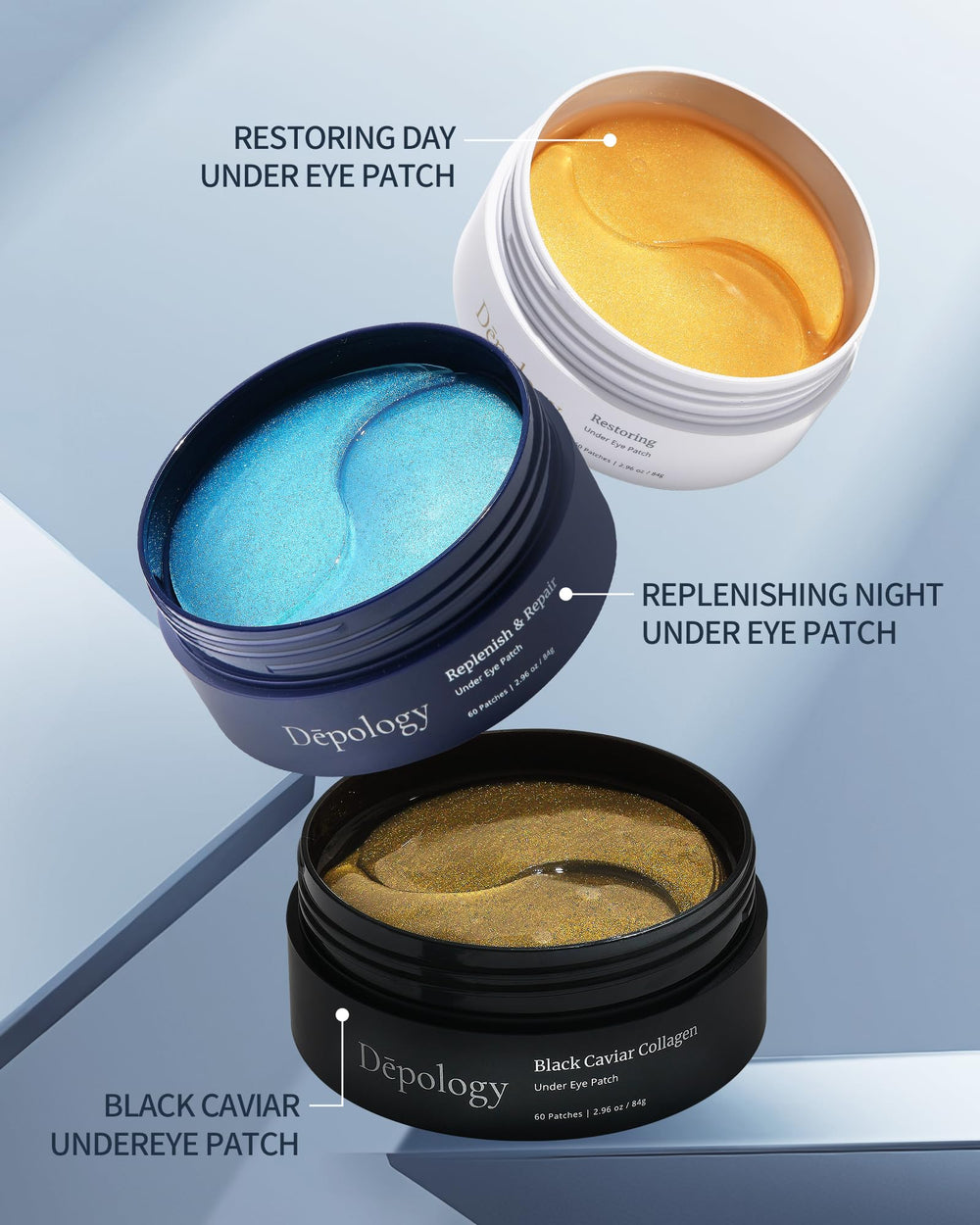 Depology patches suitable for day or night use in flexible routine.