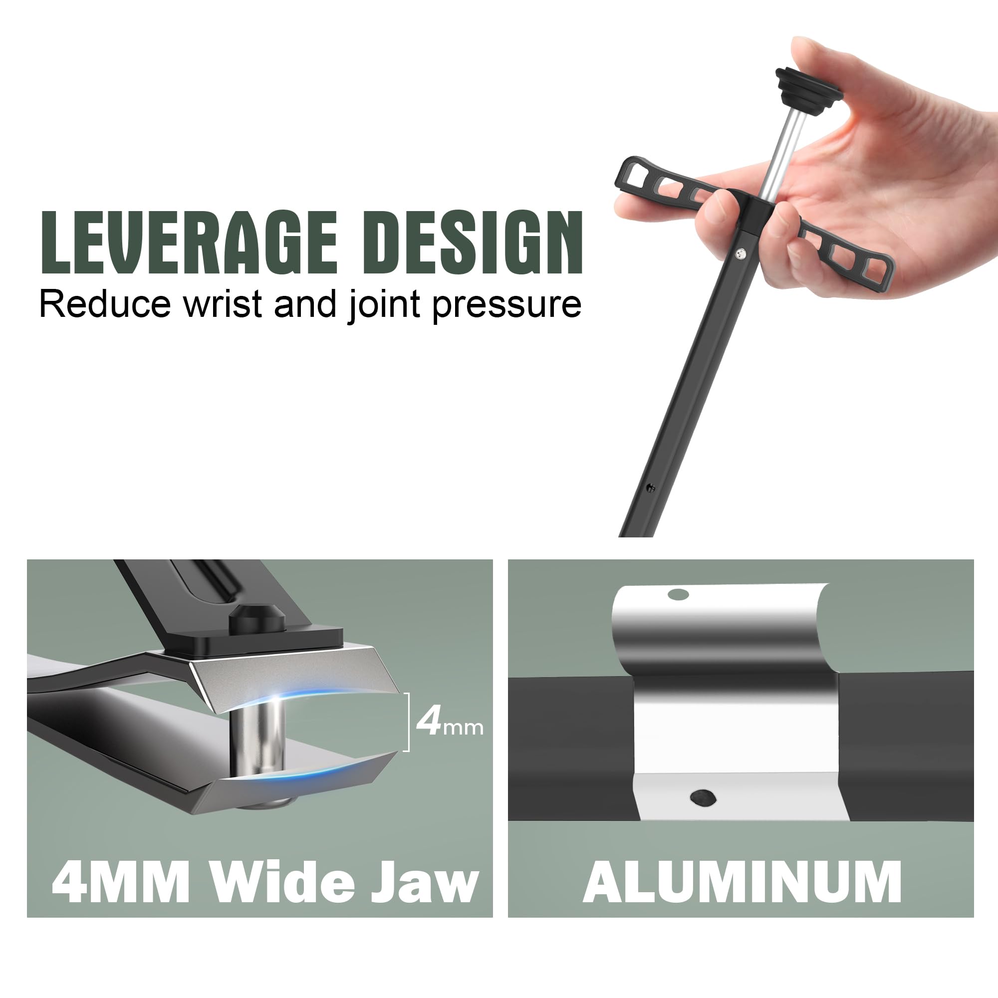 DEPSUNNY 24-inch handle enables ambidextrous use for seated or standing trimming.